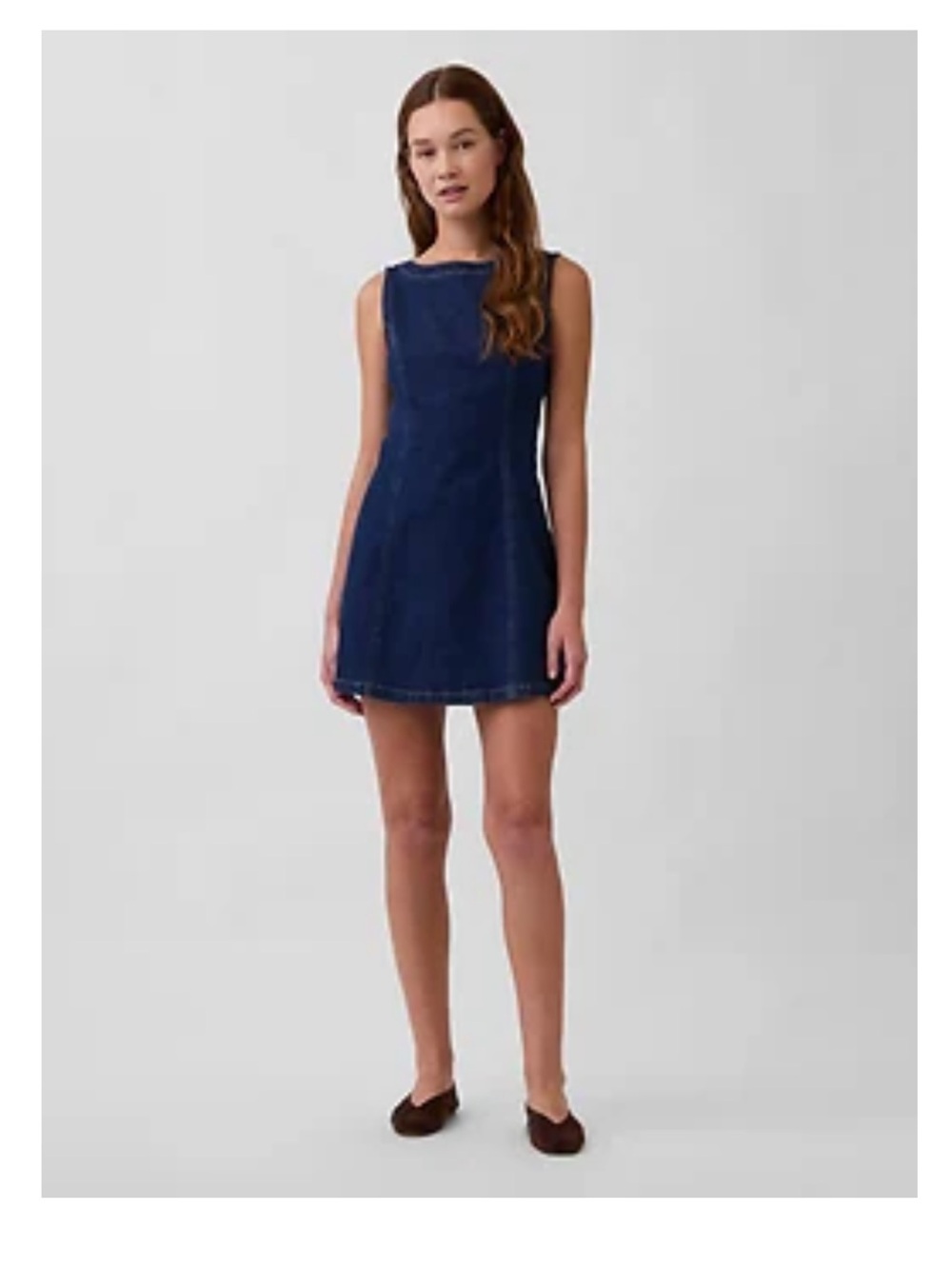 GAP Denim Boatneck Mini Dress
